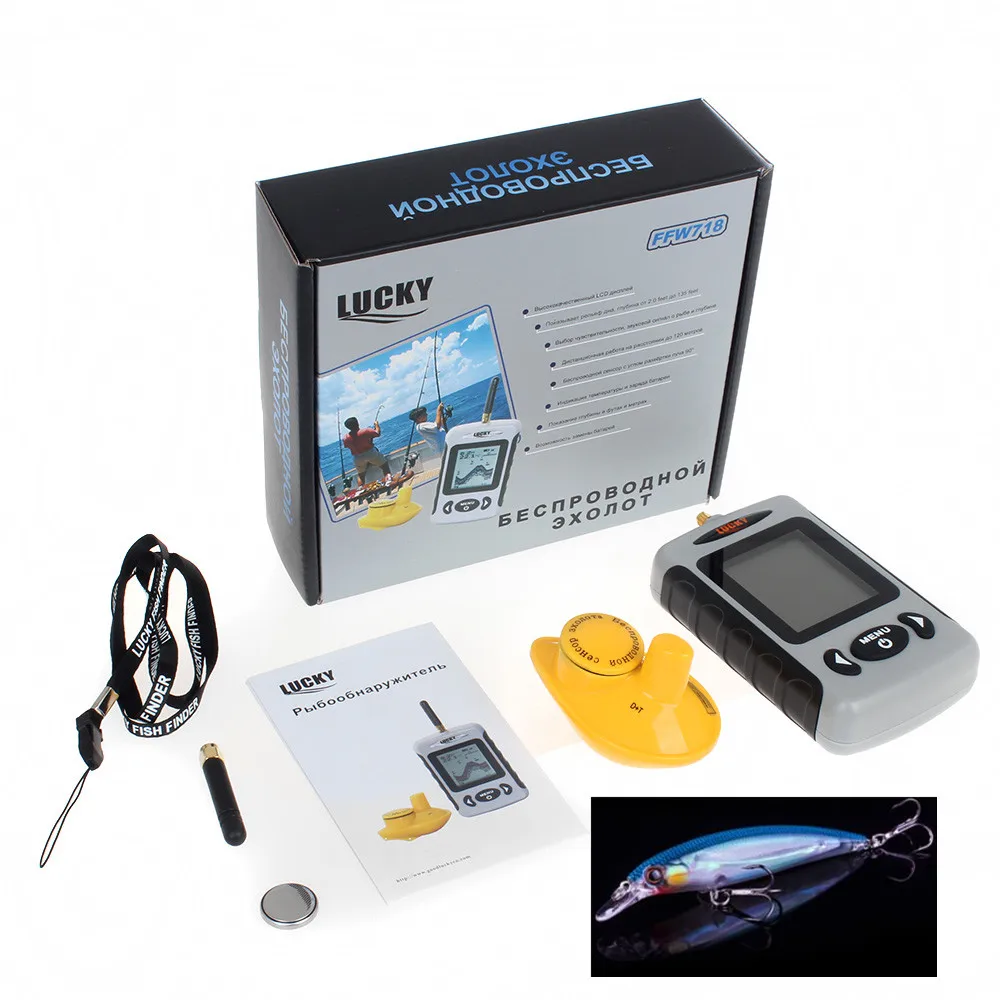 Fish Finder FFW718 Wireless Findfish Sonar Fishing Lure Alarm FindFish Echo Sounder Portable Sonar Sensor Deeper Finders (2)