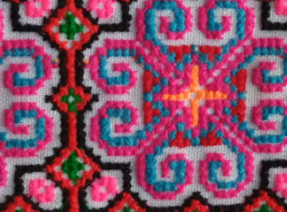 Miao hmong вышивка крючком хлопчатобумажная ткань кружевная отделка 8 см платье воротник лента тесьма Этническая племенная тайская Индия Бохо DIY