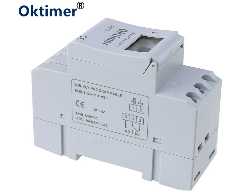 Oktimer THC15A TP8A16 THC 15A синий DIN направляющий цифровой программируемый ЖК дисплей