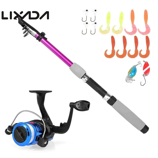 Best Offers Lixada Fishing Lure Reel Rod Combo Set Telescopic Fishing Rod with Spining Reel Soft Lures Jig Hooks Hard Baits for De Pesca Best Offers Lixada Fishing Lure Reel Rod Combo Set Telescopic Fishing Rod with Spining Reel Soft Lures Jig Hooks Hard Baits for De Pesca