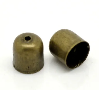 

Alloy Necklace Cord End Tips Barrel Antique Bronze 8mm( 3/8") x 7mm( 2/8"), 30 PCs new