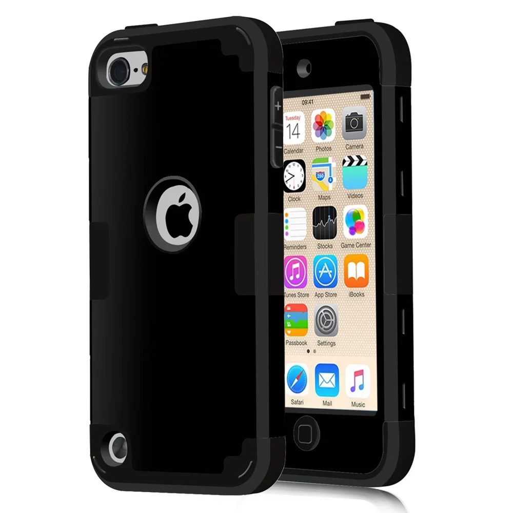 

For iPod Touch 5 Cover Shockproof Protective Case Hard Soft Silicone Armor Full Body Cases For iPod Touch 5/Touch 6