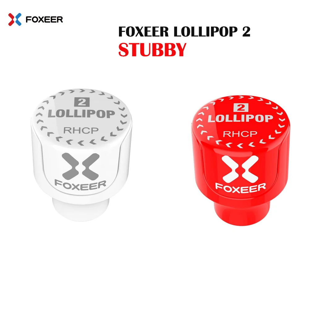 

New Foxeer Lollipop 3 Stubby Antenna 5.8GHz 2.5Dbi RHCP LHCP 22.7mm 4.8g Mini FPV Antenna SMA for RC Drone FPV Mulitcopter