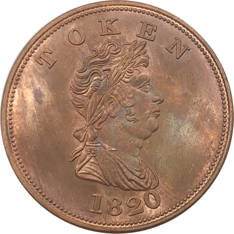 

1820 Token North West Company Red Copper Copy Coin