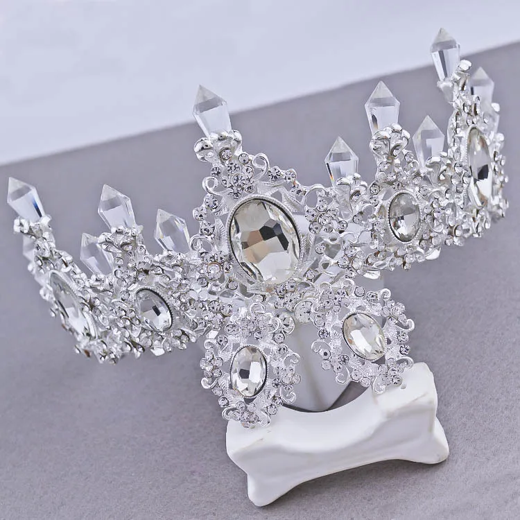 2020 New Arrival Charming Purple Crystal Bridal Tiara Crowns Magnificent Rhinestone Diadem for Princess Wedding Hair Accessories