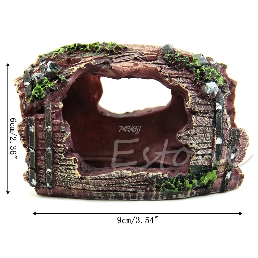 6x9 см аквариум бочка из смолы пещеры орнамент мебель Ландшафтный Декор G03 Прямая поставка