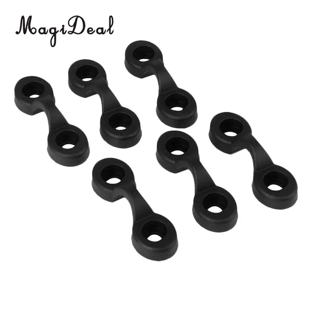 MagiDeal Universal 2x Kayak Scupper Bung Plug & 6x Deck Pad Eye Rigging Hardware for Canoe Inflatable Boat Fishing Dinghy