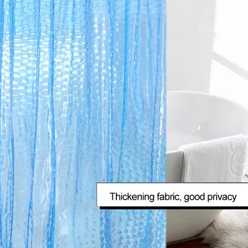 

3D Household Bathroom Supplies Water Cube EVA Shower Curtain Chic Clear Thicker Water Proof Easy to Clean Waterproof With Hook