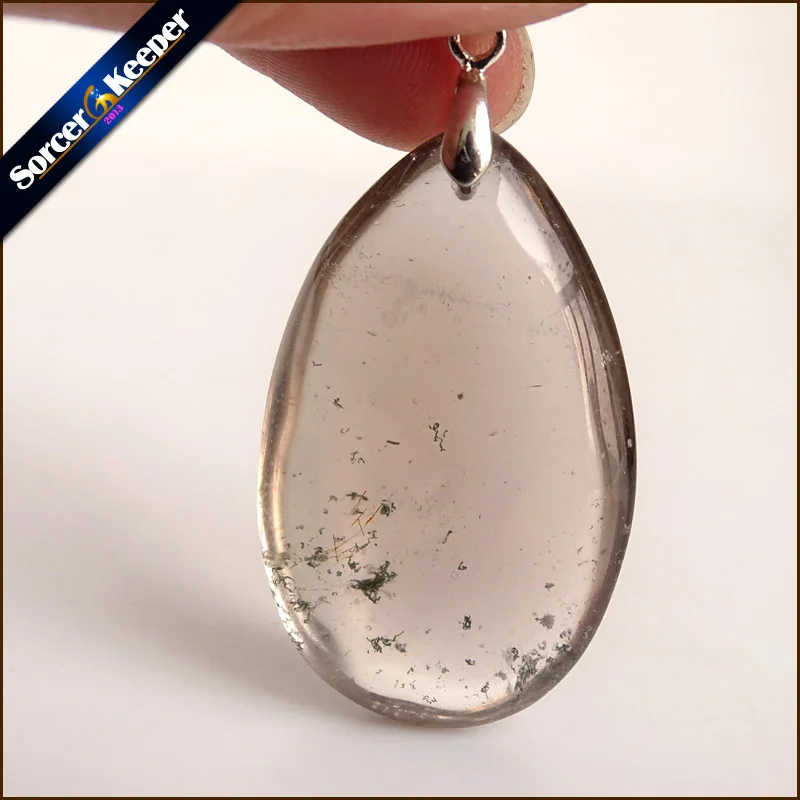 Натуральные камни rutilaed Quartz кулон волосы Кристалл Бесплатная ожерелье минерал