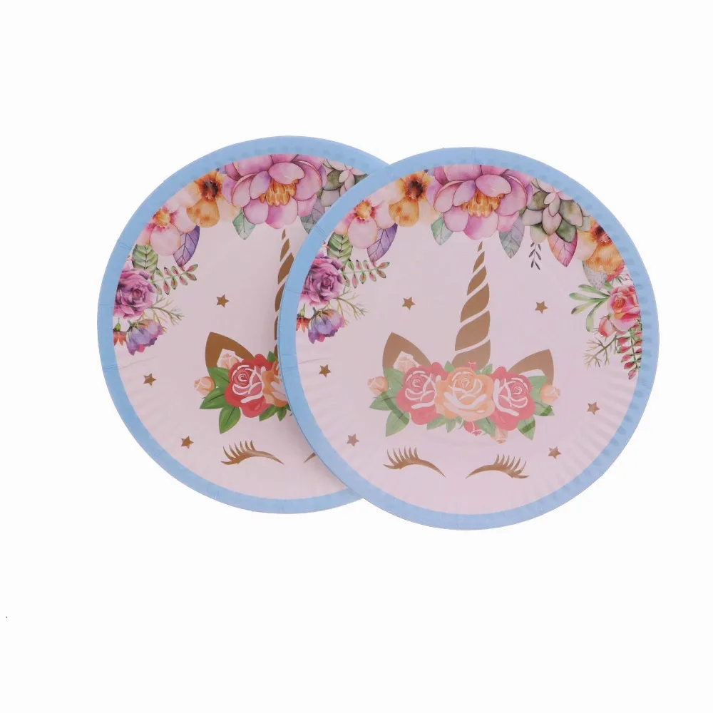 10pcs/Unicornio blue theme party disposable tableware decoration children's birthday supplies | Дом и сад