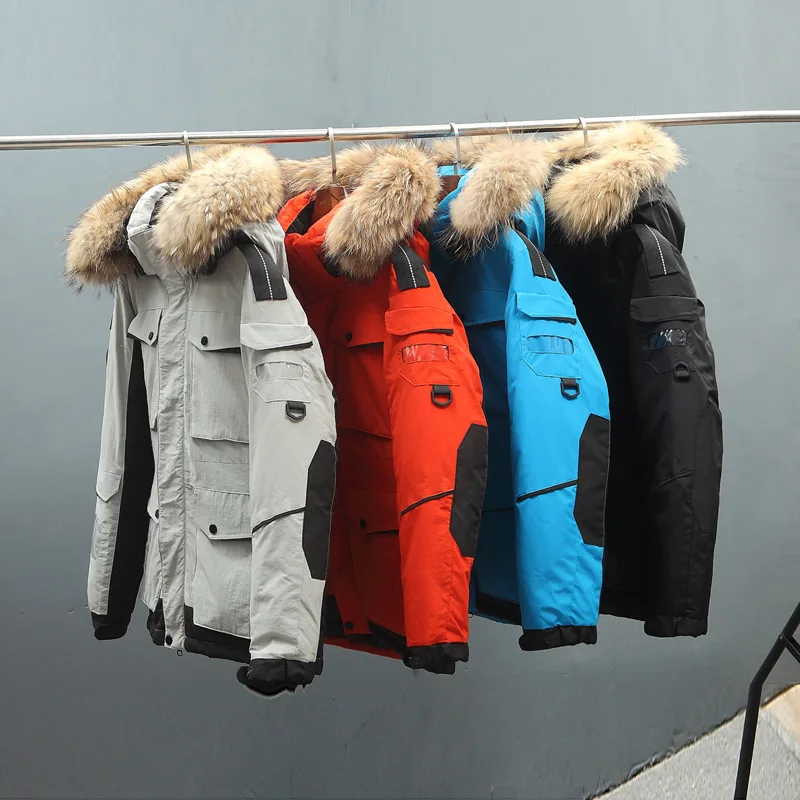 2018 HOT New Winter Parka 90% White Duck Down Men Down Jacket Real Rabbit Raccoon Hood Men's Down Coat Good Quality 2018 HOT New Winter Parka 90% White Duck Down Men Down Jacket Real Rabbit Raccoon Hood Men's Down Coat Good Quality