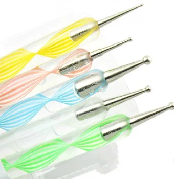 

Manicure DIY Double Drill Point Pen, Crystal Spiral Rod,5Pcs/Pcak