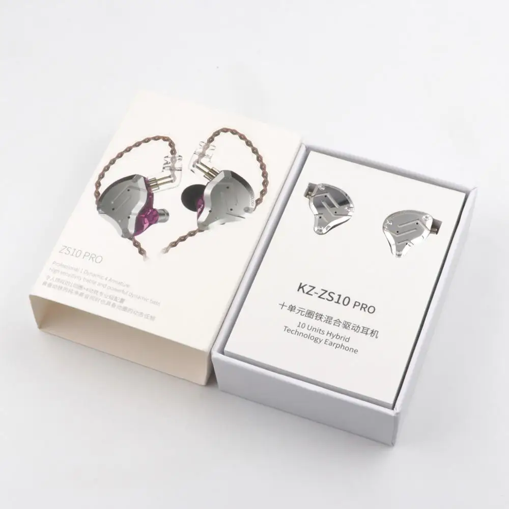 KZ ZS10 Pro 4BA+1DD 5 ドライバー インイヤー HiFi メタル イヤホン