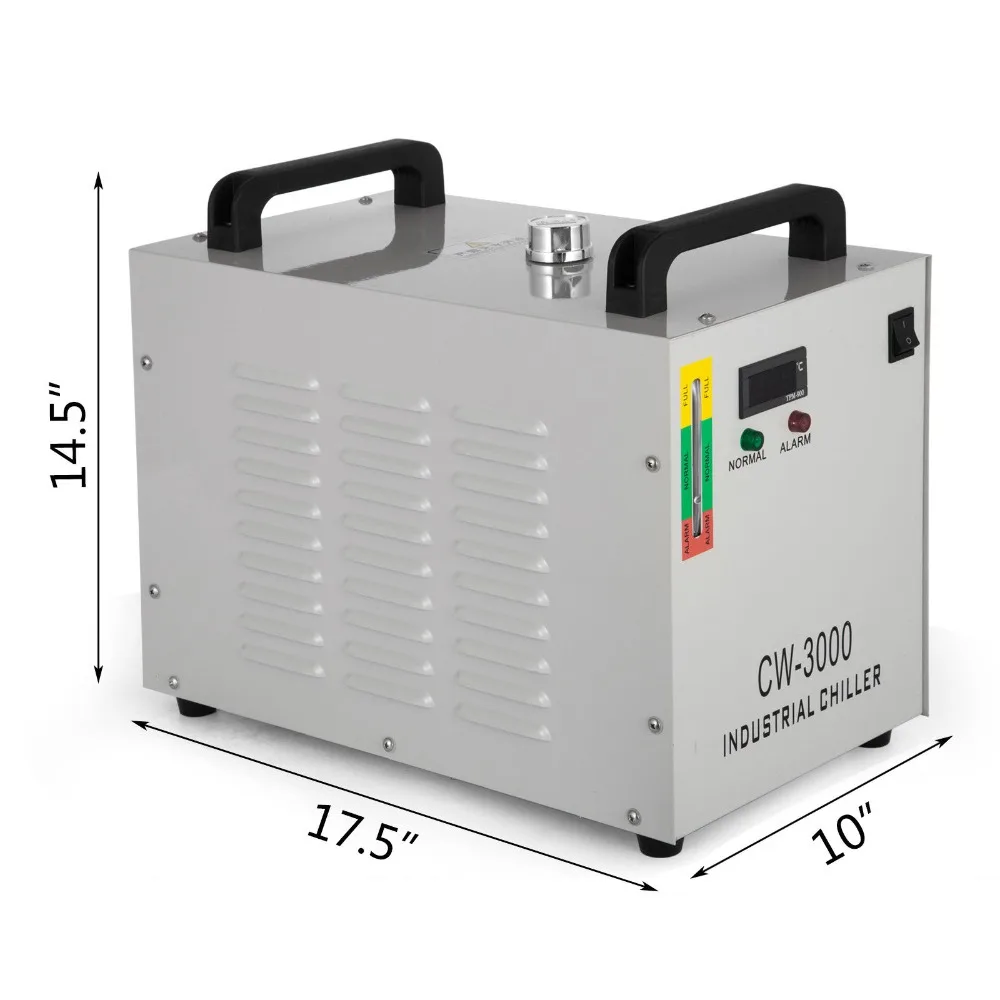 

CW-3000 T Industrial Water Cooler Chiller for CNC/ Laser Engraver Engraving Machines 60W/80W with free shipping to EU