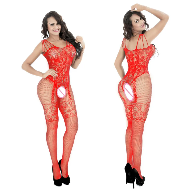 Sleeping Sexy Body - US $1.99 50% OFF|Sexy Fullbody Women Stocking Black Bow Net Clothing romper  open cloth porn female lingerie hot sleep bottom intimates sexy slip-in ...