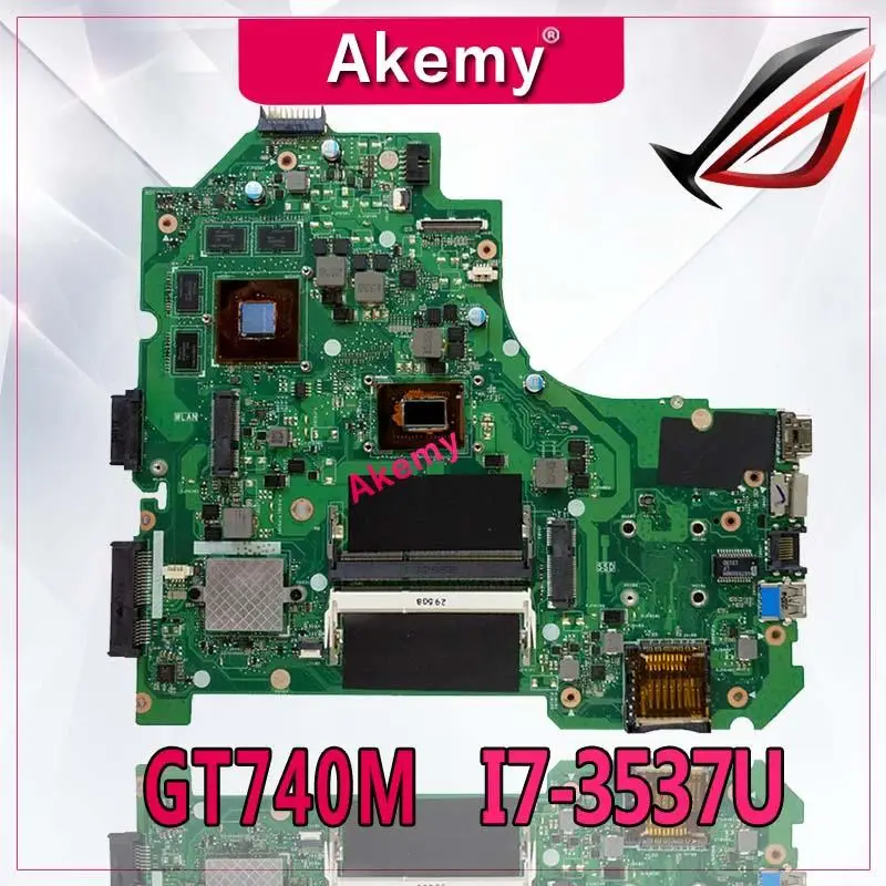 

Akemy K56CB Laptop motherboard for ASUS K56CB K56CM K56C K56 S550CM S550C Test original mainboard I7-CPU GT740M