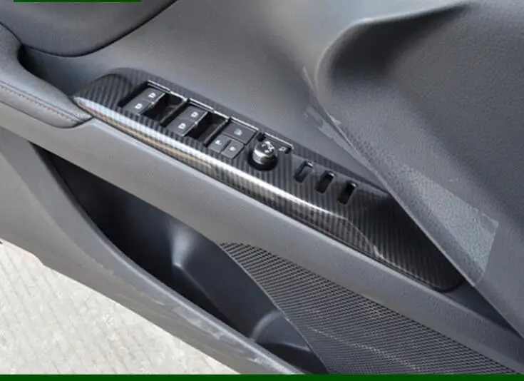 Abs Carbon Fiber Door Armrest Panel Frame Glass Lifting
