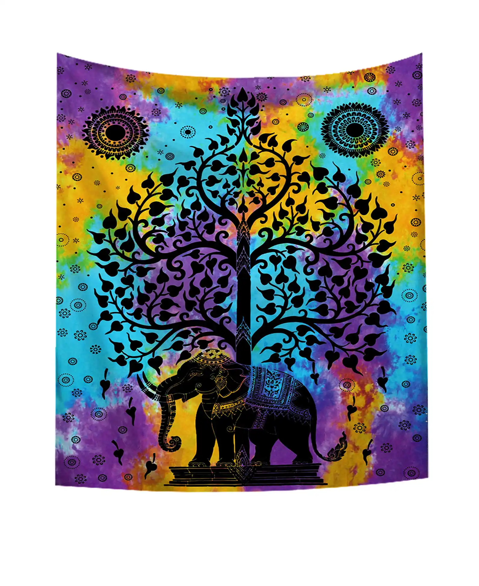 C Indian Mandala Tapestry Wallpaper Hanging Twin Hippie Bedding Gypsy Art Decor Throwing Mandala Pattern Blanket Living Culture - Цвет: C