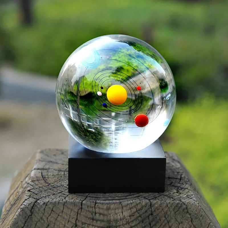 Goedkoop Galactic Hemellichaam Glas Bal Creative Crystal Bal Decor Ornamenten Behoren U Galaxy Verjaardag Huwelijksgeschenken F