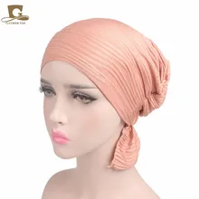 

NEW Fashion Women Hot Sale Ruffle Chemo Hat Beanie Head Scarf Turban Headwear for Cancer Patients