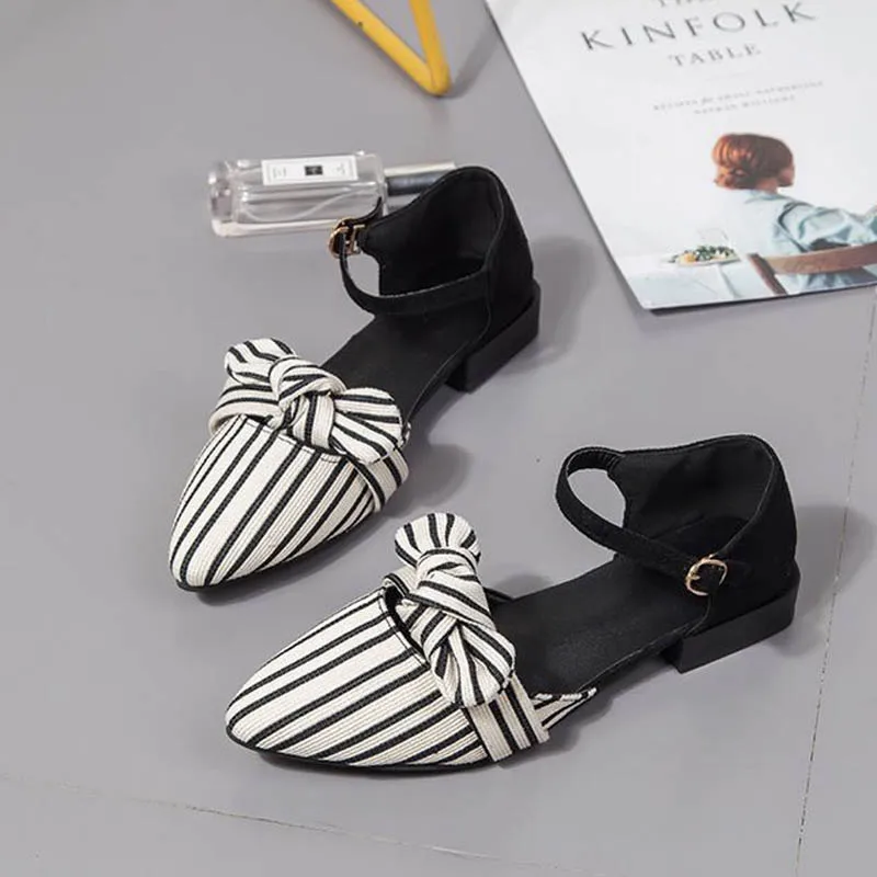 

HEE GRAND 2019 New Women Butterfly-knot Pumps Buckle Strap Square Heel Sweet Ladies Pumps with Pointed Toe for Dress XWD7349