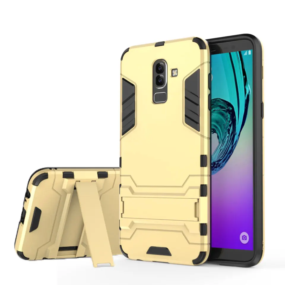 Luxury Anti-Shock Armor Case For Samsung Galaxy J8 2018 J7 J6 J5 J4 J3 J2 Prime Pro 2017 Cover Silicon Plastic Hybrid Stand |