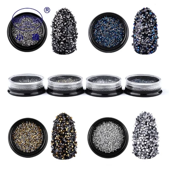 

1.1mm Decorative Zircon Rhinestone Loose Non HotFix Mini Beads Plating Color Crystal Rhinestones For Nails Art 1440PCS/LOT S015