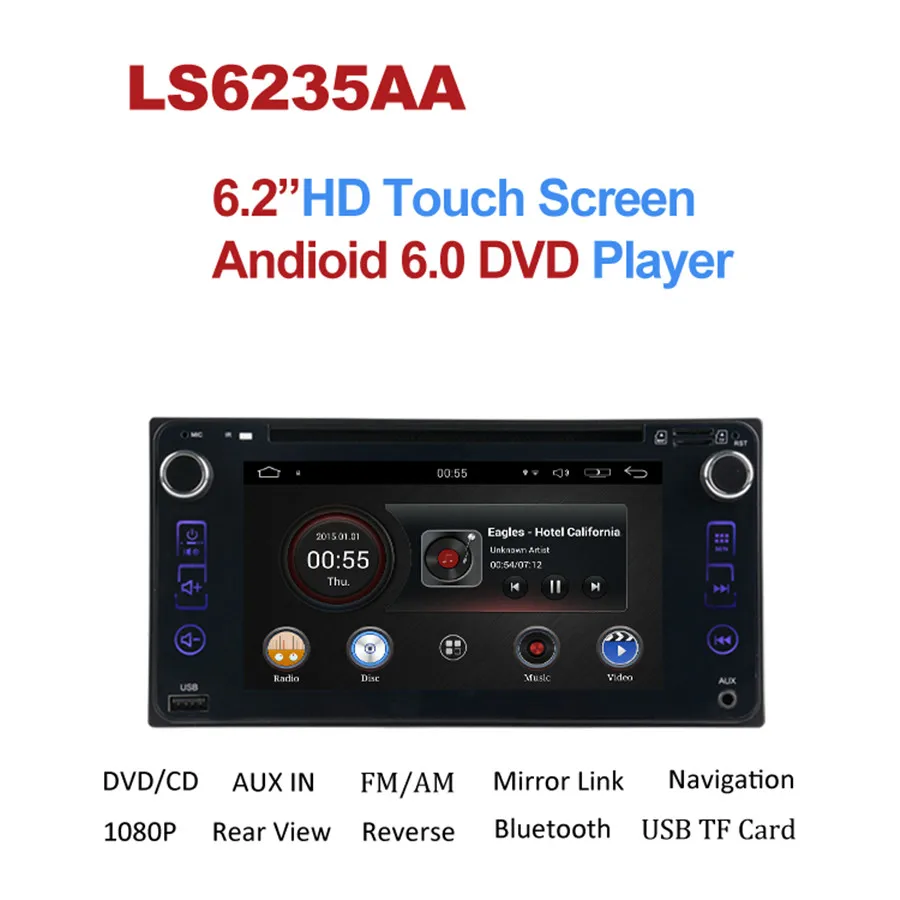 

HD 1024X600 2Din Quad Core 2GB RAM 32GB ROM Android 6.0.1 Car DVD GPS Navigation Player Stereo Radio 2 Din Universal