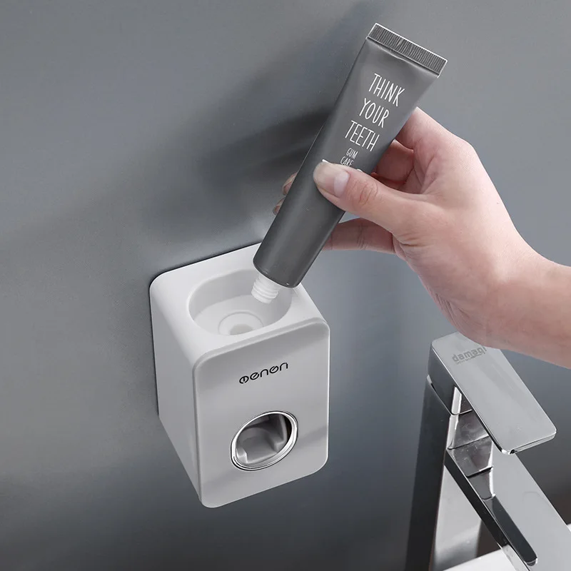 

Automatic Toothpaste Dispenser Bathroom Accessories Set Toothpaste Squeezers Toothbrush Holder Wall Mount Rack Bathroom Tools