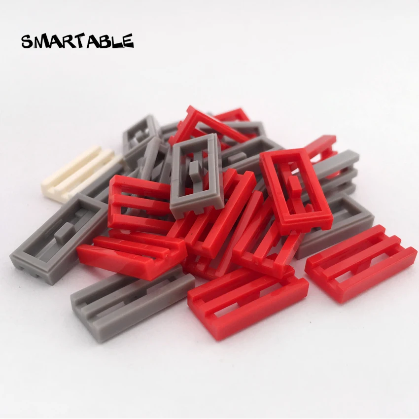 

Smartable Plate Grille 1X2 Building Blocks Parts DIY Creative Toy For Child Compatible 2412b /30244 GIFT Toys 200pcs/lot