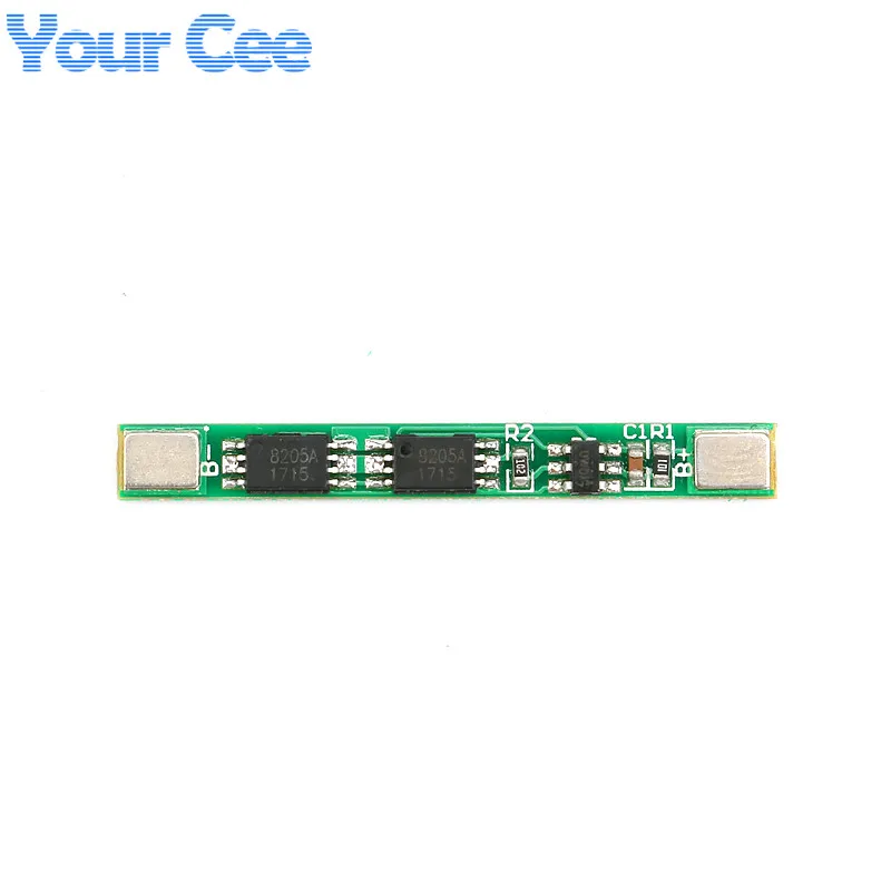 50 шт. 1S 3,7 V 4A li-ion BMS PCM 18650 Защитная плата для батареи PCB для 18650 литий-ионный аккумулятор Double MOS