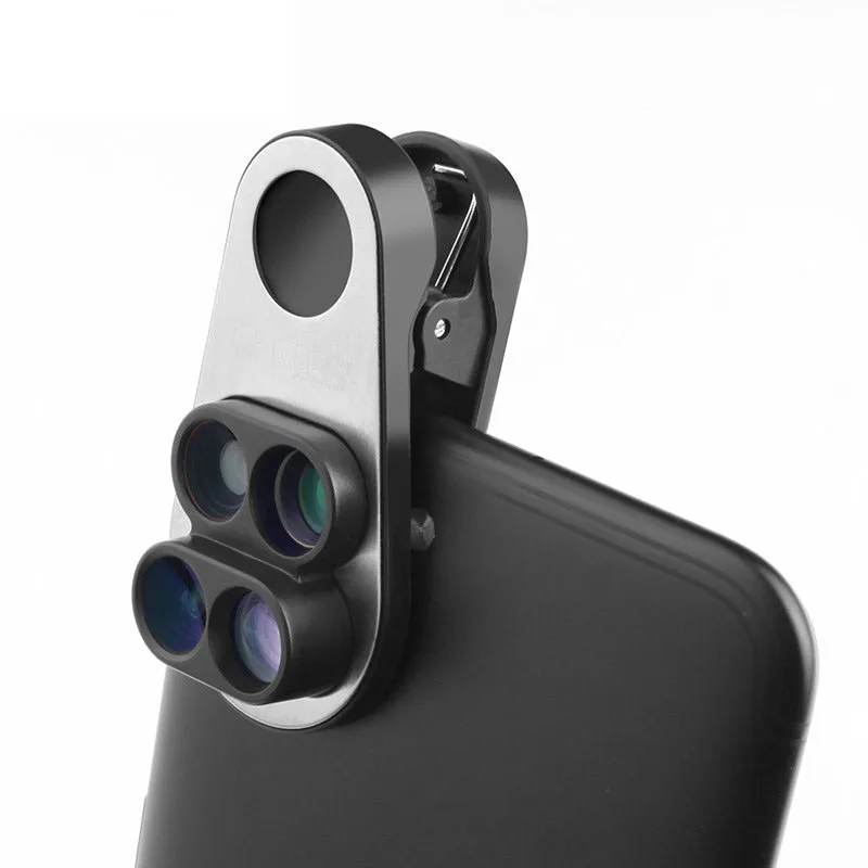 DOITOP телефон камера объектив Комплект 4 в 1 Макро широкоугольный Рыбий глаз телескоп объектив для iPhone 6 7 8 Plus XiaoMi huawei Oneplus телефон