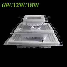 Квадратный светодиодный панельный светильник с регулируемой яркостью 18 Вт 12 Вт 6 Вт светодиодный панельный светильник Потолочные лампы внутренняя светодиодная рекламная панель пуховый светильник s теплый белый холодный белый