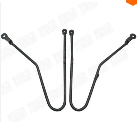 Zwarte Motorfiets Zadeltas Ondersteuning Guard Bars Pannier Rail
