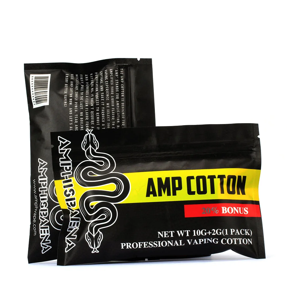 

Ampisbaena Cotton 12pcs/Pack For Electronic Cigarette RBA RDA RDTA DIY Coil Vape Atomizer Accessories
