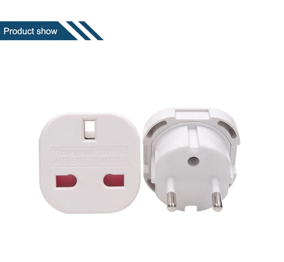 UK to European Euro EU AC Travel Charger Adapter Plug Outlet Converter Adapter power conversion plug Universal mobile phone (10)