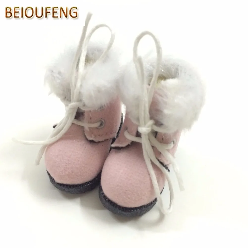 BEIOUFENG BJD دمية أحذية عالية الأحذية للدمى ، 3.2 سنتيمتر رياضة للدمى ، السببية حذاء قماش ل بليث دمية هدية لعبة 6 زوج/الوحدة