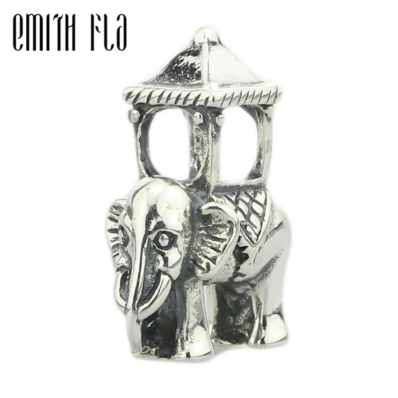 

Sterling 925 Silver Charm Beads Indian Elephant Jewelry Making DIY Accessories Beads Pendants Fit European Troll Bracelets