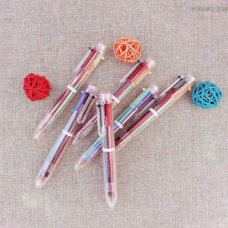 4pcs/lot Hot Sale High Quality Creative 6 Colors Ballpoint Pen 0.5mm