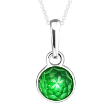 CKK Beads 925 Sterling-Silver-Jewelry Birthstone May Droplet Silver Pendant Charms Fits Bracelet Beads for Jewelry Making