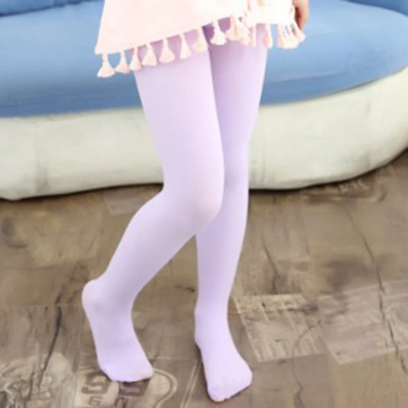 Lilac Новые непрозрачные колготки для балета для девочек, колготки, Чулочные изделия, чулки - Цвет: Lilac
