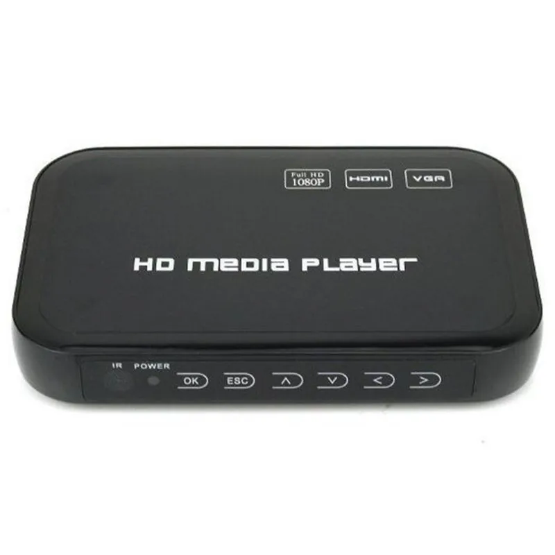 Mini Full HD 1080P USB внешний HDD плеер с SD MMC U диском Поддержка MKV AVI HDMI медиа видео IR