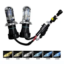 2 шт. фары лампы H4 35 Вт/55 W 12 V Xenon kit 9004 9007 H13 ксеноновые лампы bi xenon (би ксенон свет H4 6000 K 3000 K белого и желтого цвета противотуманная фара
