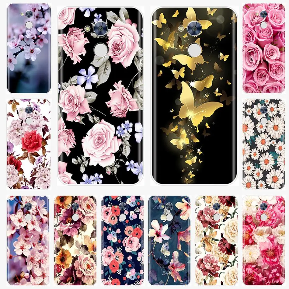 

Phone Case For Huawei Honor 4C 5C 6C 6A Pro Soft Beautiful Flowers Painted Cover For Huawei Honor 4X 5A 5X 6 6X 5C Case Silicone