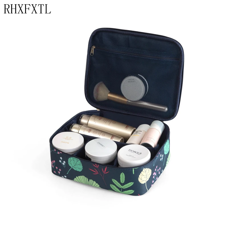 

RHXFXTL Brand Women Cosmetic bag Organizer travel makeup bag Beautician high quality High capacity Men lady Cosmetic case bags