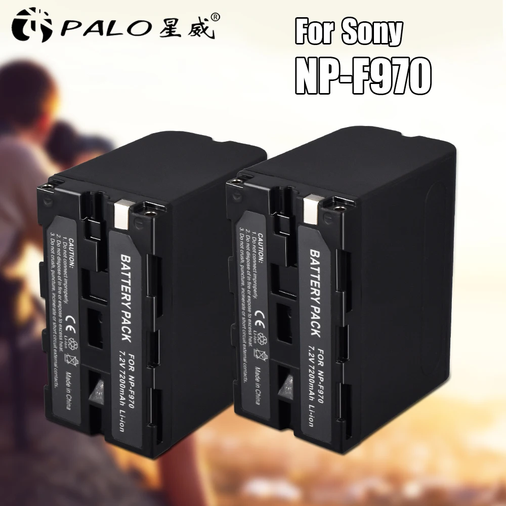 2 шт 7,2 V 7200mAh перезаряжаемая цифровая батарея NP F960 F970 для камеры sony NP-F960 NP-F970