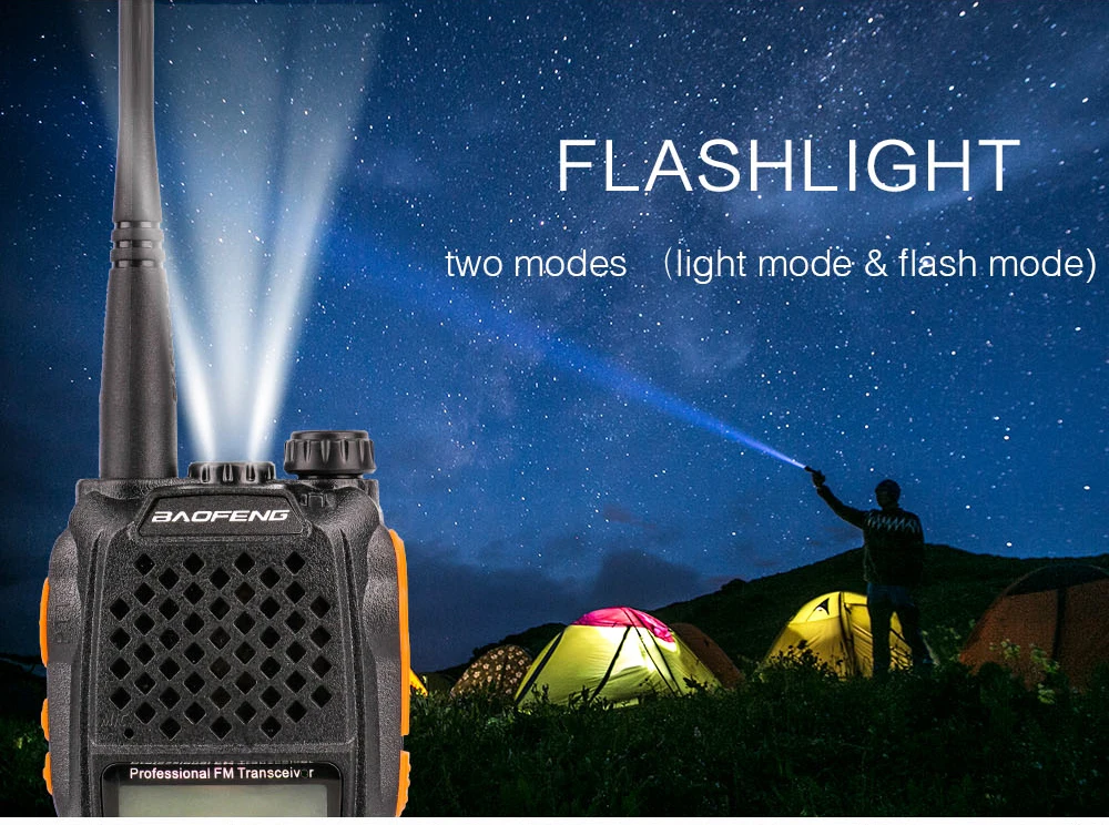BAOFENG UV-6R VHF UHF Handheld Interphone with LCD Receiver 128 Chs 1750Hz Call Tone CB Radio DTMF Encode Emergency Alarm VOX (4)