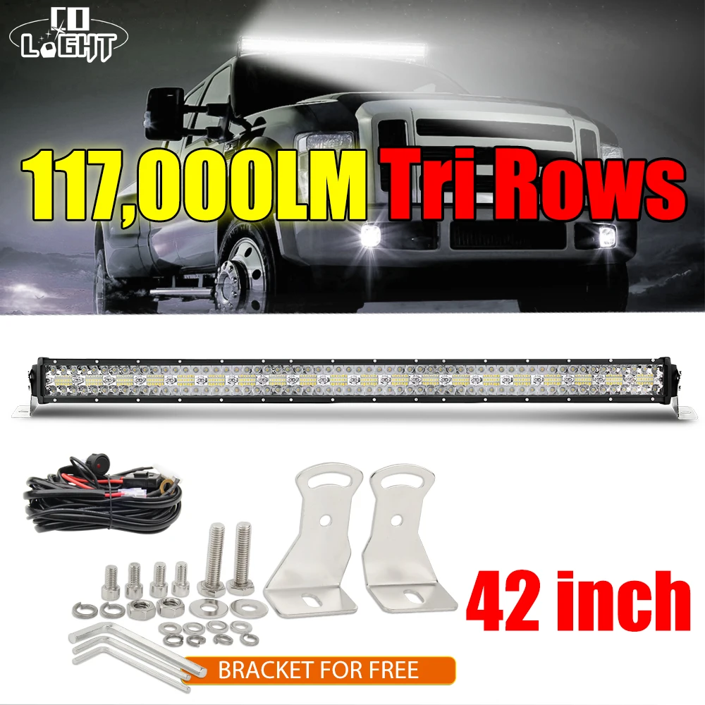 

CO LIGHT 780W 42inch 12D Straight LED Light Bar Combo Beam 3-Rows Offroad Work Light Bar For Offroad UAZ 4x4 4WD Trucks Led Bar