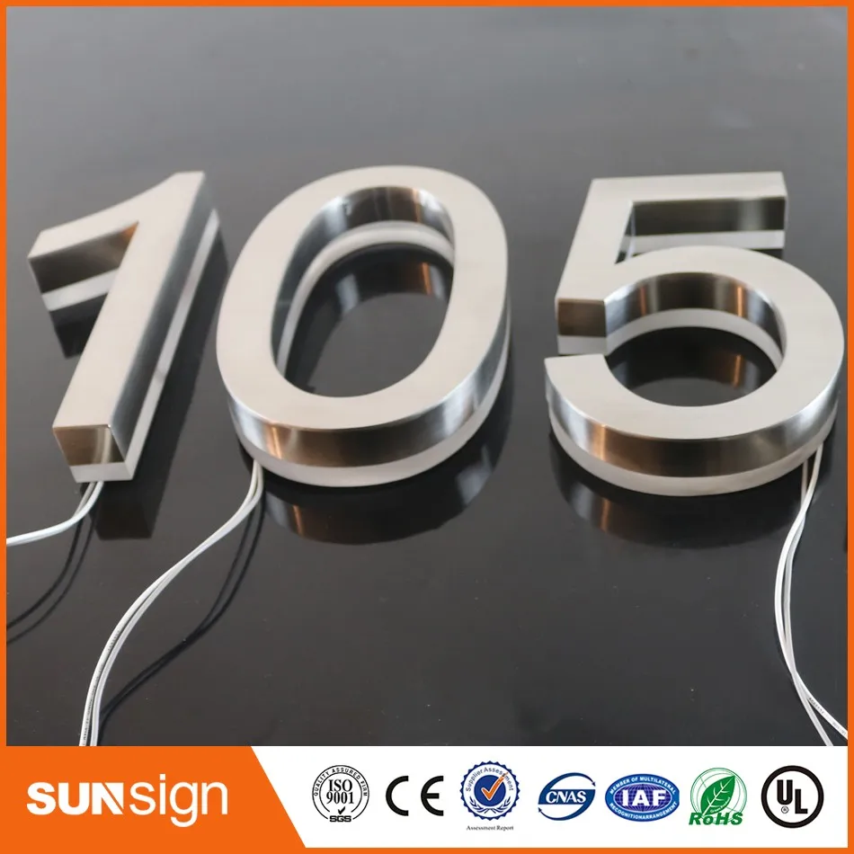 Factory Outlet 304 rvs backlit led huisnummer borden in Factory ... Factory Outlet 304 rvs backlit led huisnummer borden in Factory ...
