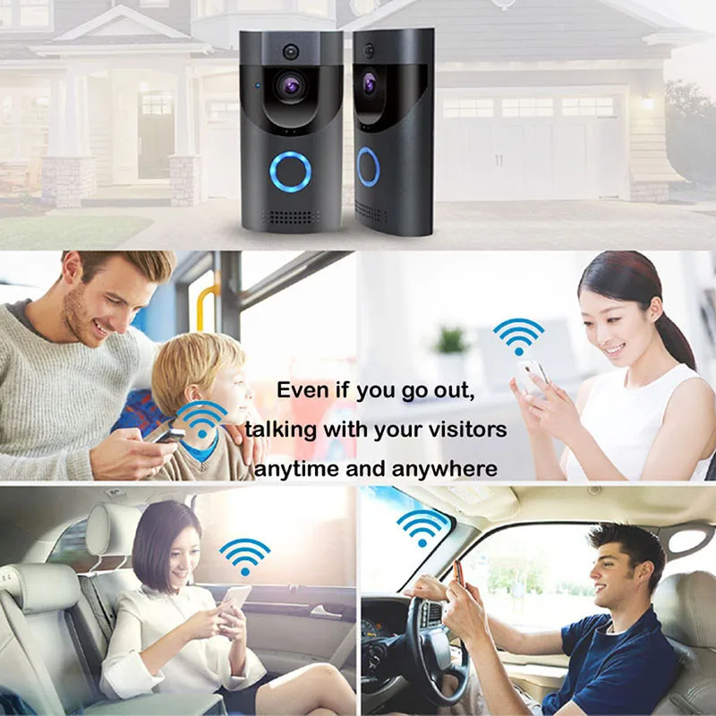 Высокая производительность беспроводной умный дверной звонок ИК Видео камера безопасности Wifi дверной звонок удаленный домофон для квартиры ИК сигнализация
